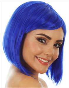 Long Blue Bob Wig