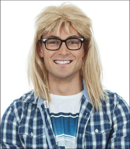 80'S Rocker Blonde Wig With Glasses