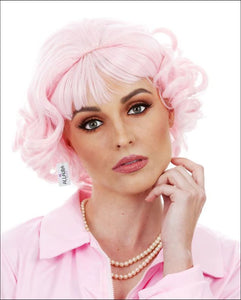 50'S Curly Pink Frenchie Wig