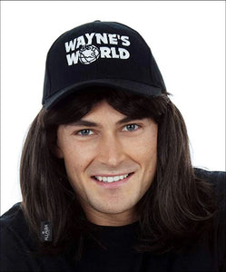 80'S Rocker With Baseball Cap Wig