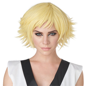 Yellow Feathered Cosplay Wig