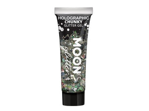 Black Holographic Chunky Glitter Gel