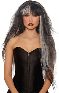Extra Long Haunted Grey Mix Wig