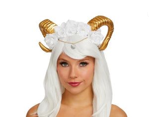 Gilded Rams Horns Headpiece