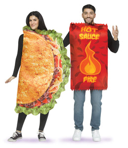 Taco and Hot Sauce Couple