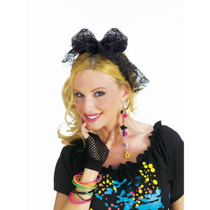 80'S Black Lace Headband