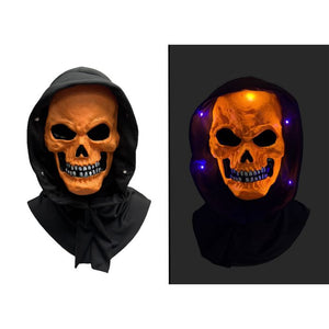 Black Light Skull Horror Mask Orange