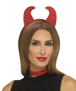 Red Bling Devil Headband