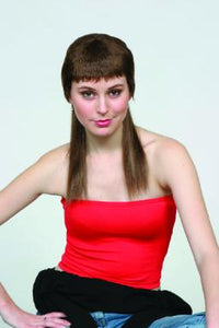 Brown Razor Mullet Wig