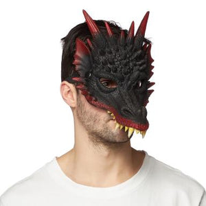 Supersoft Red and Black Dragon Mask