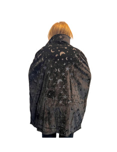 Black Moon and Star Velour Cape