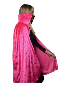 Powerful Pink Moon and Star Velour Cape