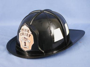 Black Fireman Hat Adult