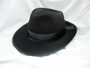 Black Gangster Hat