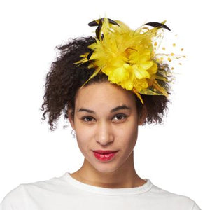 Yellow Trim Fascinator