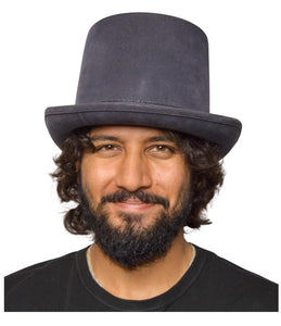 Leatherlike Grey Top Hat