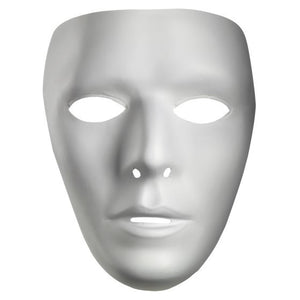 White Blank Male Mask