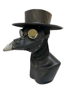 Black Plague Doctor Mask With Goggles