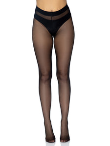 Black Sheer To Waist Tights Plus Size