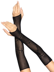 Stitched Fishnet Arm Warmers