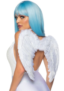 Marabou Trimmed Feather Wings White