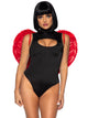 Marabou Trimmed Feather Wings Red