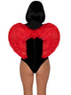 Marabou Trimmed Feather Wings Red
