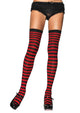 Striped Nylon Thigh High