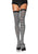 Striped Nylon Thigh High