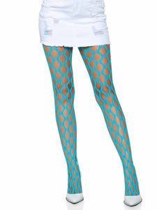 Jumbo Pothole Net Tights Neon Blue