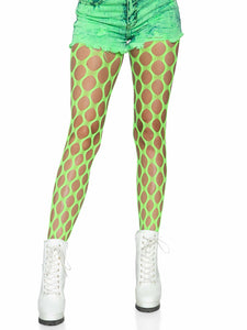 Jumbo Pothole Net Tights Neon Green