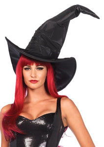 Black Ruched Witch Hat