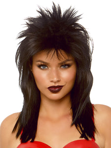 Unisex Black Rocker Wig