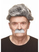 Grandpa Moustache Grey & White