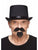 Colonel Moustache and Goatee Black