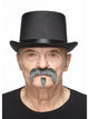 Moustache With Tiny Goatee Salt & Pepper