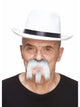 Horseshoe Mustache w/ Goatee Grey/White