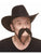 Thick Long Western Moustache Black
