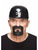 Short Biker Beard/Moustache Black