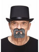 Short Biker Beard/Moustache Salt/Pepper