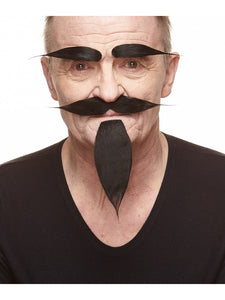 Devilish Beard/Moustache/Eyebrow Black
