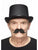 Curled Gentlemans Moustache Black