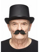 Curled Gentlemans Moustache Black