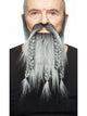 Full Viking Beard w/ Braids Brown & Grey