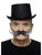 XL Long Curled Moustache Salt & Pepper