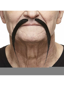 Long Thin Moustache Black