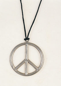 Metal Peace Pendant Necklace
