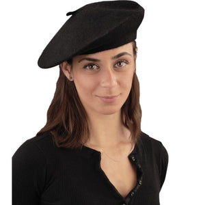 Beatnik Beret Hat Black