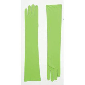 Long Nylon Gloves Green