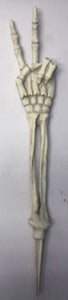 18" Skeleton Peace Sign Lawn Stake